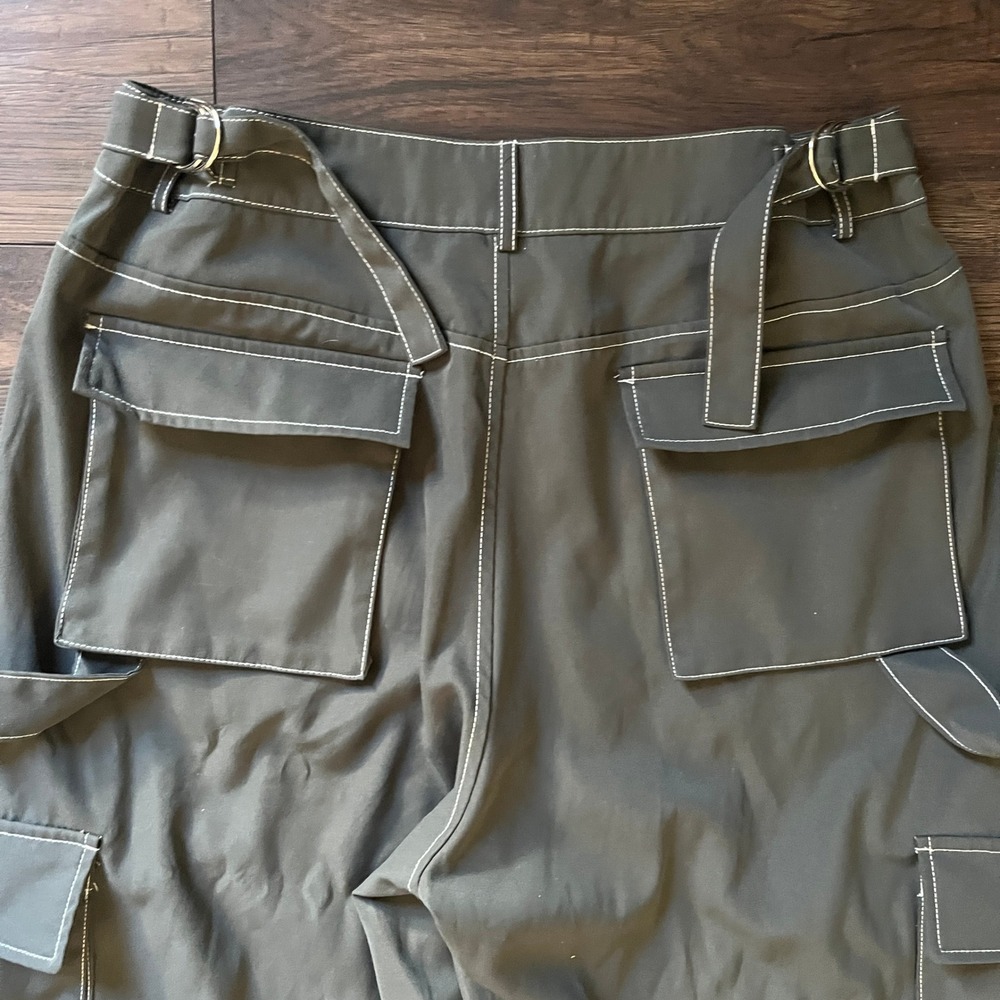 Forever 21 Women's Cargo Skater Pants Baggy Gray Joggers Size XL - Picture 8 of 9